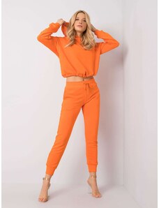 Fashionhunters Fluo narancssárga pulóver szett