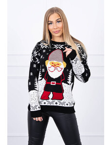 Kesi Christmas sweater with Santa Claus black