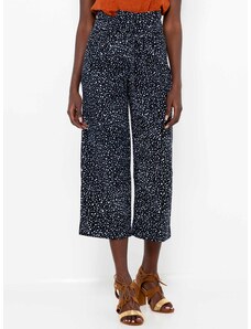 Fekete női széles rövidített nadrág CAMAIEU - Női