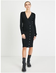 Fekete tokos pulóver ruha Guess Alexandra - Nők