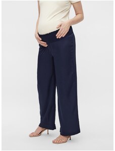 Dark blue wide maternity pants Mama.licious Videl - Women