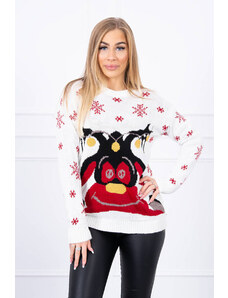 Kesi Christmas sweater with reindeer ecru