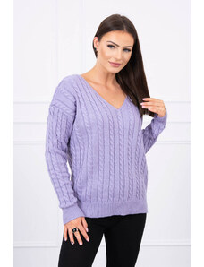 Kesi Knitted V-neck sweater purple