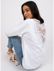 Fashionhunters Loose white blouse Sylvie RUE PARIS