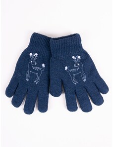 Yoclub Kids's Gloves RED-0201G-AA5A-003 Navy Blue