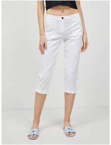 Fehér háromnegyed hosszúságú nadrág CAMAIEU - Női