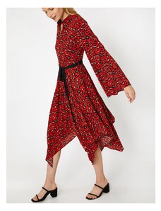 Koton női vörös leopárd print ruha