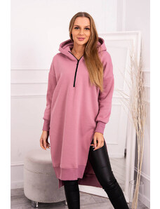 Kesi Insulated sweatshirt with slits on the sides dark pink