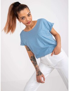 Fashionhunters Basic Light Blue Ventura T-shirt for Women