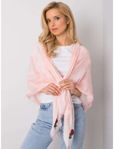Fashionhunters Rózsaszín női sál színes foltokkal