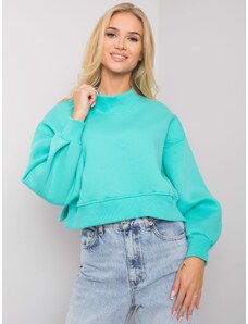 Fashionhunters Basic turquoise sweatshirt for women
