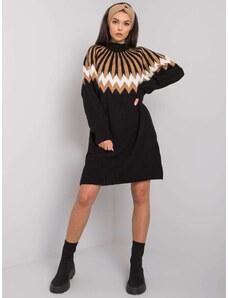 Fashionhunters RUE PARIS Black knitted dress