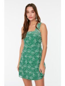 Trendyol zöld szögletes galléros ruha