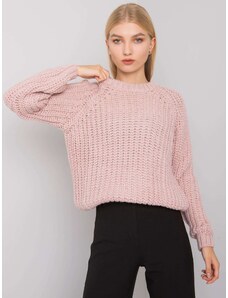 Fashionhunters RUE PARIS Light pink knitted sweater