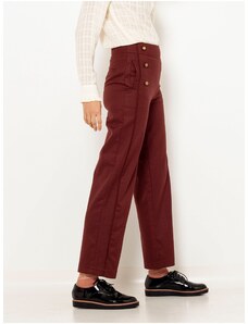 Brown wide shortened trousers CAMAIEU - Women