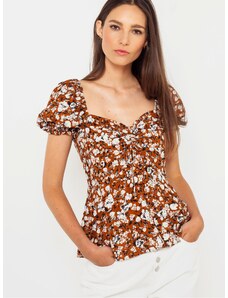 Brown floral blouse CAMAIEU - Ladies
