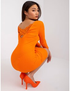 Fashionhunters Bright orange striped dress Batumi RUE PARIS