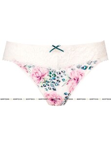 Gorteks Daisy Women's Thongs with Delicate Lace - Cream