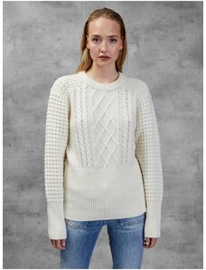 White Women's Wool Sweater with Braids Diesel - Women