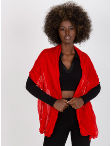 Fashionhunters Red ruffle viscose scarf