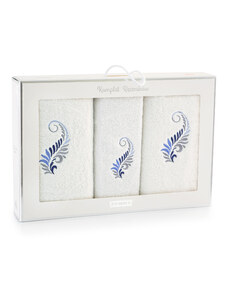 Zwoltex Unisex's Towel Set Pióro Blue/Pattern
