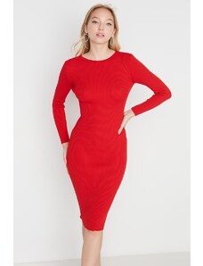 Trendyol Red Back részletesen kidolgozott pulóver estélyi ruha
