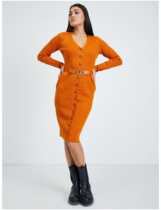 Narancssárga tokos pulóver ruha Guess Lena - Nők