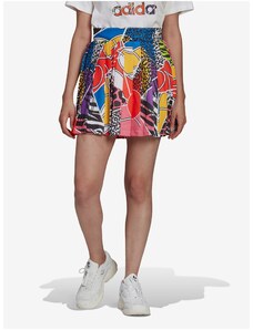 adidas Originals Yellow and Red Patterned Pleated Skirt - Ladies