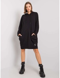 Fashionhunters Black sweatshirt dress