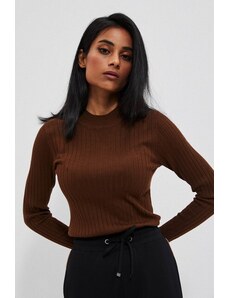 Moodo Striped sweater - brown