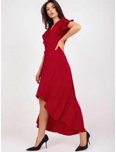 Fashionhunters Red evening dress with longer back