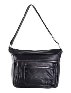 Fashionhunters Black women's shoulder bag with pockets