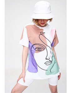 Női póló Trend Alaçatı Stili Abstract