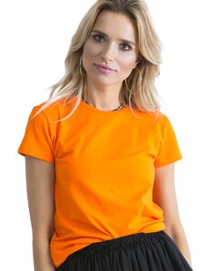 Fashionhunters Sima neon narancssárga póló