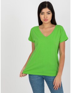 BASIC FEEL GOOD Neonzöld női póló rövid ujjú RV-TS-4832.62P-neon green