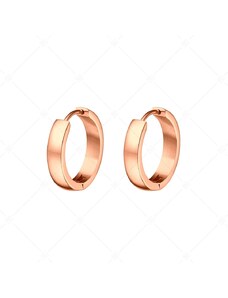 BALCANO - Lisa / Nemesacél karika fülbevaló 18K rozé arany bevonattal