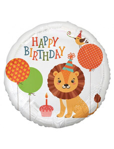 Boldog Születésnapot Happy Birthday Lion oroszlán fólia lufi 36cm