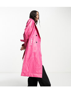 Extro & Vert maxi trench coat in hot pink
