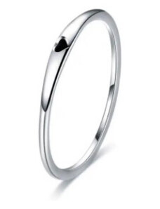 Ékszerkirály Ezüst gyűrű fekete szívvel, 6-os méret