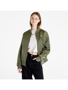 Női bomberdzseki Nike Sportswear Women's Varsity Bomber Jacket Medium Olive/ Safety Orange/ White