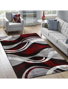 Dywanpol Stílusos szőnyeg, piros-szürke színben
