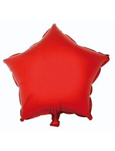 Boldog Születésnapot Red Star piros csillag fólia lufi 44cm