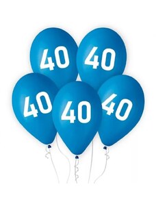 Boldog Születésnapot Happy Birthday 40 blue léggömb lufi 5 db-os