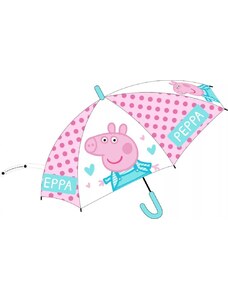Peppa malac gyerek félautomata átlátszó esernyő pöttyös Ø74cm