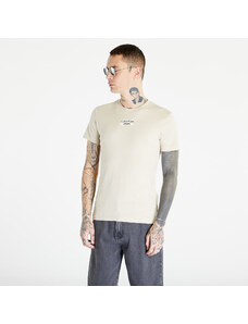 Férfi póló Calvin Klein Jeans Transparent Stripe S/S T-Shirt Beige