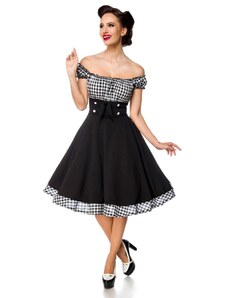 Glara Retro black and white pin-up dress