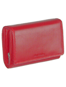 Közép méretű kombinált belsejű piros bőr pénztárca La Scala