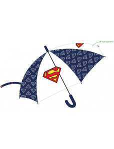 Superman gyerek félautomata átlátszó esernyő Ø80 cm