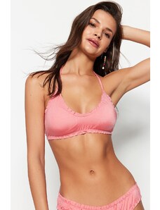 Trendyol Pink Bralette fodros bikini felső