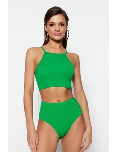 Trendyol Green Halter nyakú bikini felső